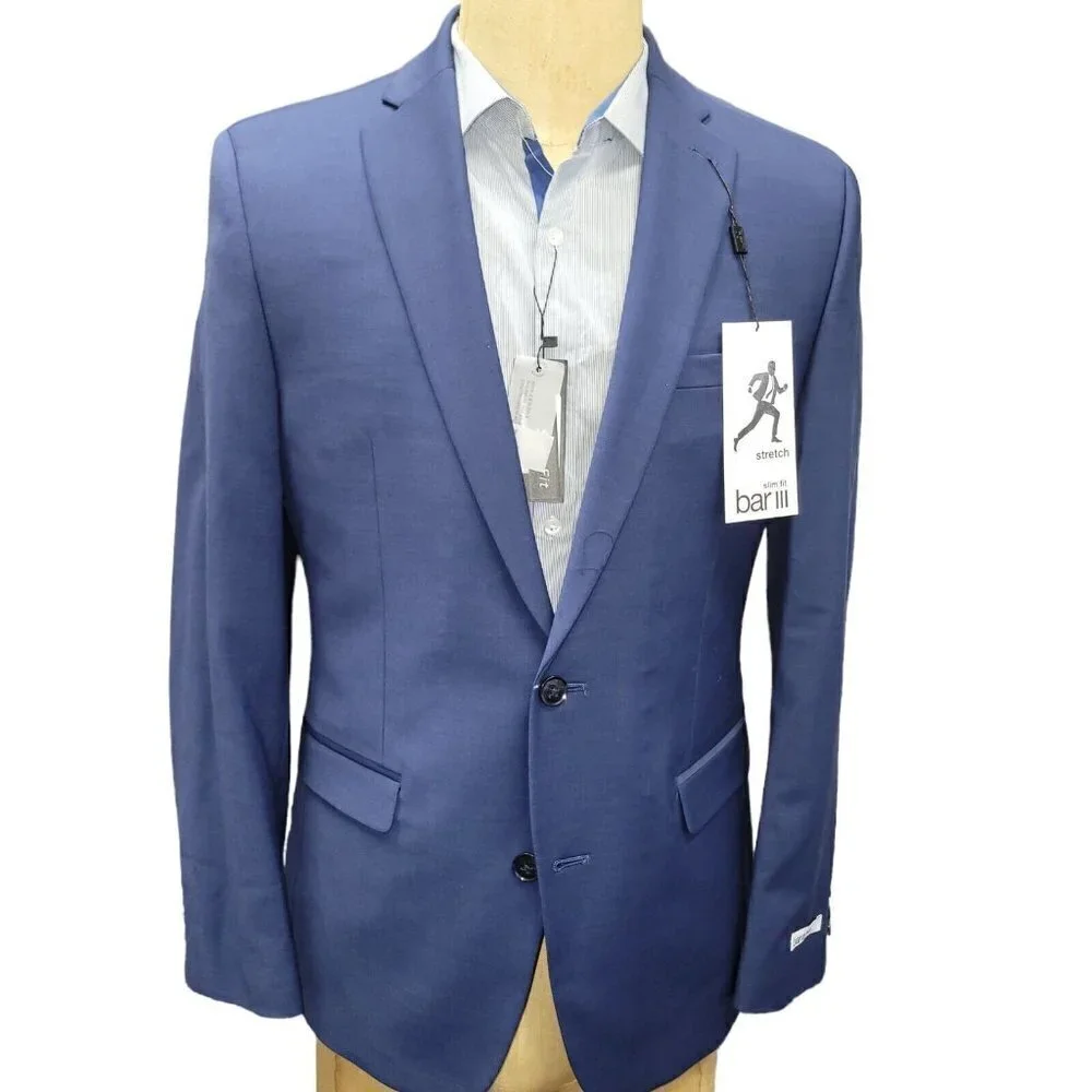 Bar III Slim Fit Active Stretch Jacket. Size 40R.  NWT $425